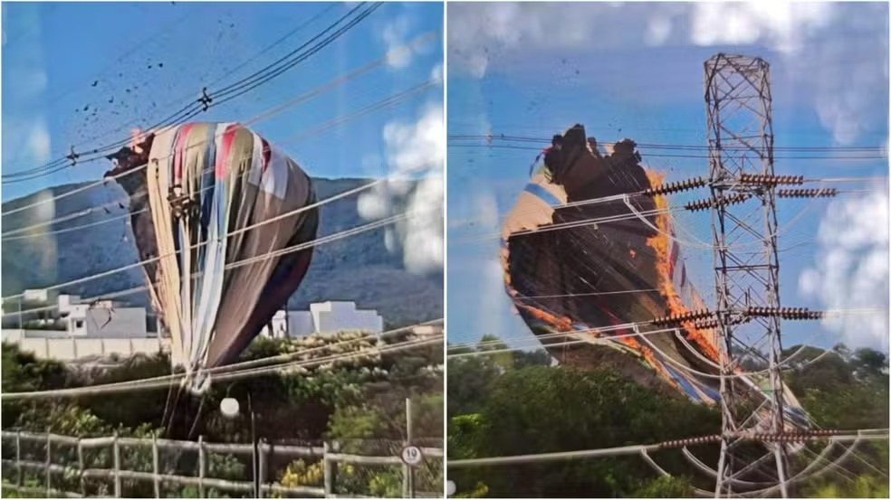  Balão de grande porte cai em região de mata em Itupeva